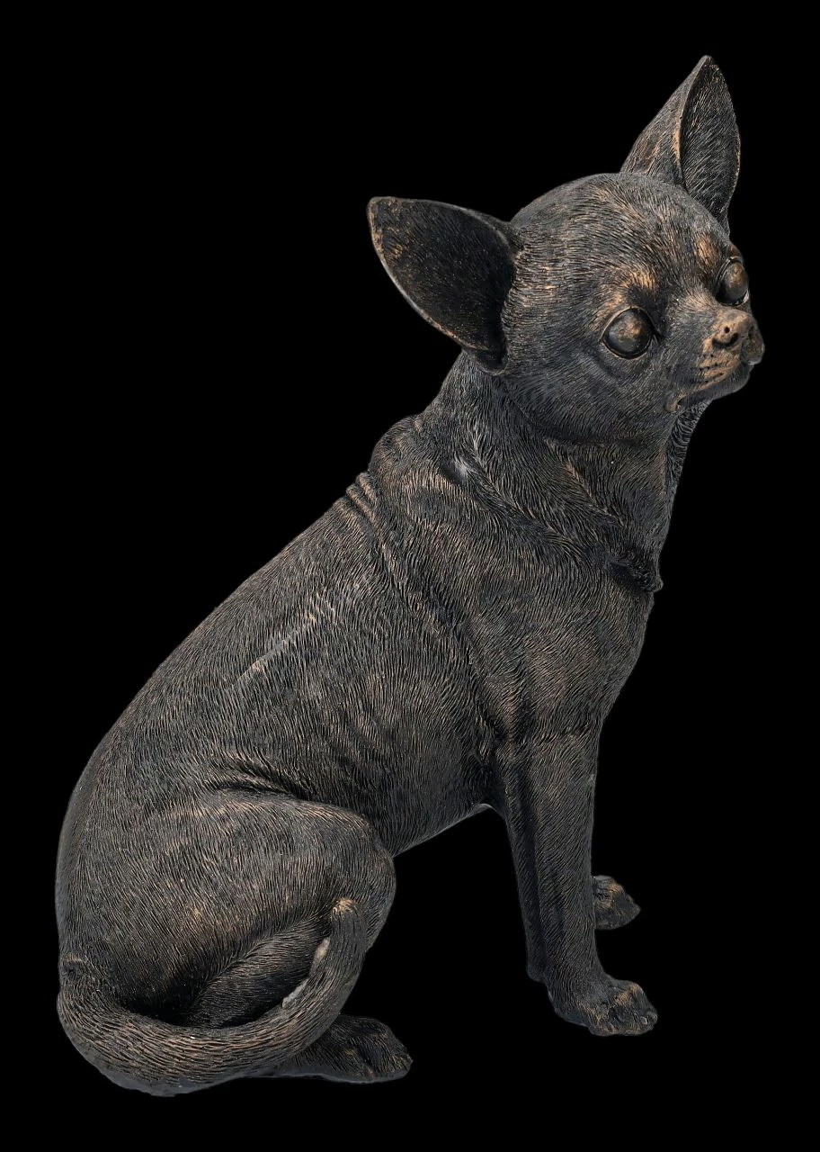 Hunde Figur - Chihuahua Bronziert 5 Hunde Figur - Chihuahua Bronziert – Bild 3
