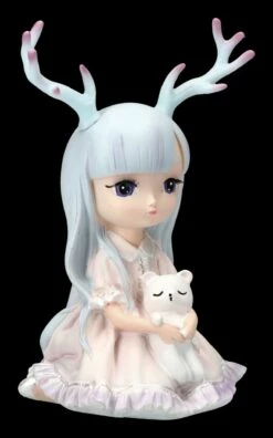 Kleine Feen Figur Mit Geweih Und Kuscheltier -FIGUREN Verkäufe 2D FS24416 Kleine Fee mit Geweih und Kuscheltier 5 1280x1280