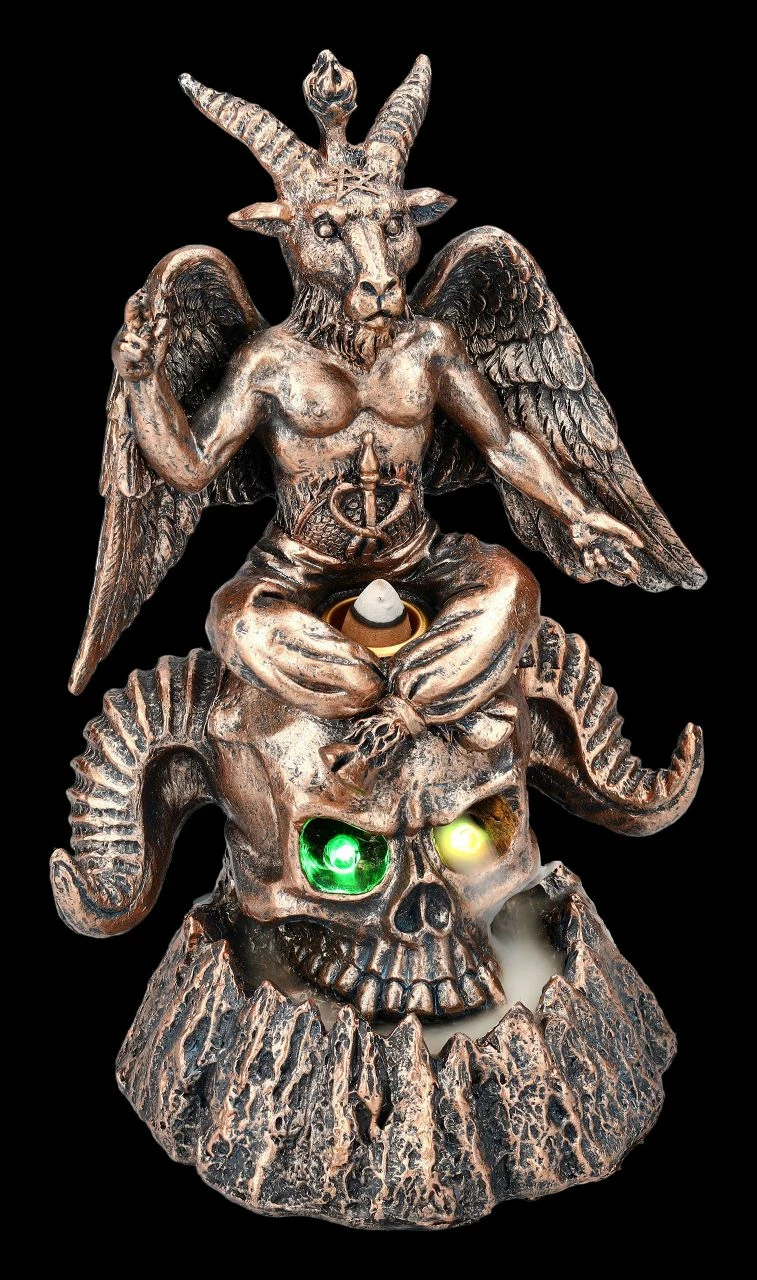 Backflow Räucherhalter - Baphomet Auf Schädel 5 Backflow Räucherhalter - Baphomet Auf Schädel – Bild 3