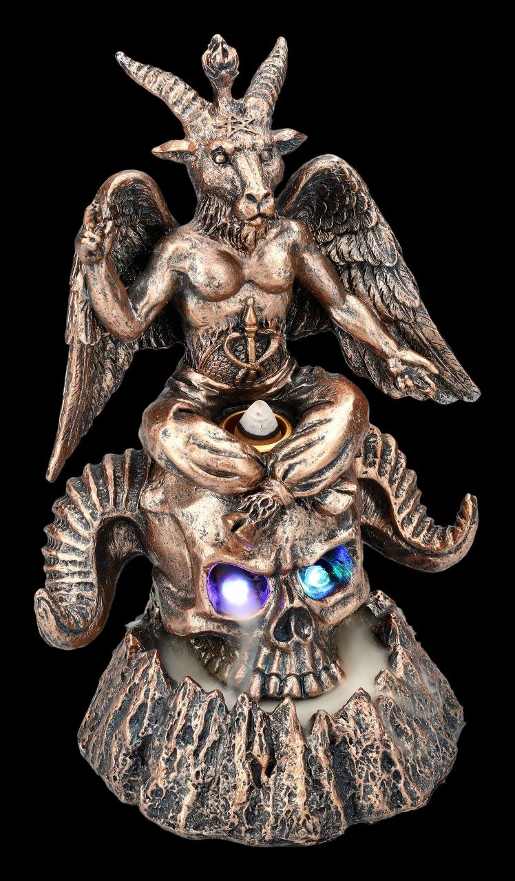 Backflow Räucherhalter - Baphomet Auf Schädel 9 Backflow Räucherhalter - Baphomet Auf Schädel – Bild 7