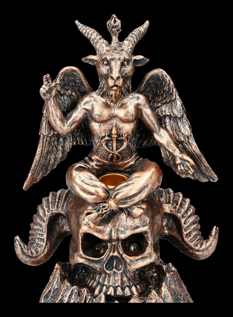 Backflow Räucherhalter - Baphomet Auf Schädel 10 Backflow Räucherhalter - Baphomet Auf Schädel – Bild 8