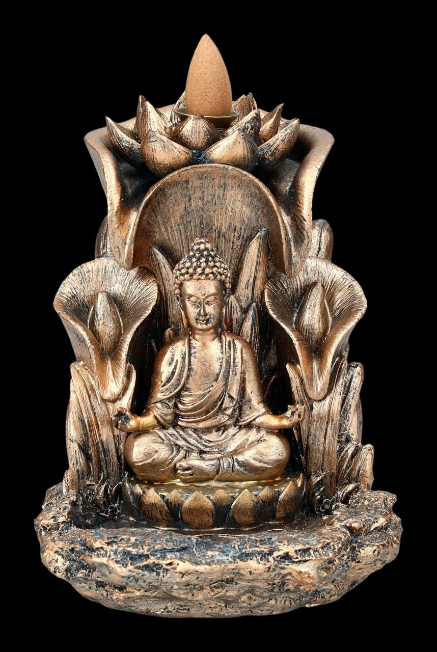Backflow Räucherhalter - Buddha Mit Lotus 3 Backflow Räucherhalter - Buddha Mit Lotus