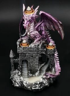 Backflow Räucherhalter - Lila Drache Auf Burg -FIGUREN Verkäufe 2D FS24426 Backflow Raucherhalter Lila Drache mit Burg 17 1280x1280