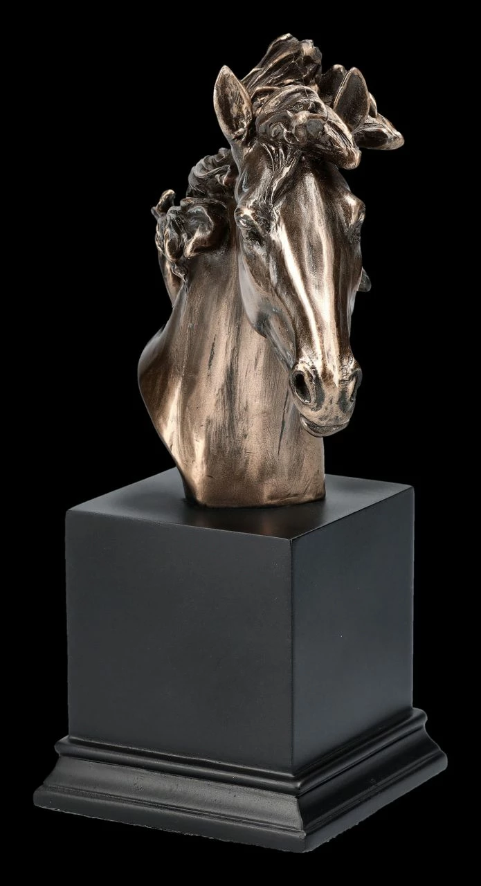 Pferdekopf Büste Auf Monolith Klein 5 Pferdekopf Büste Auf Monolith Klein – Bild 3