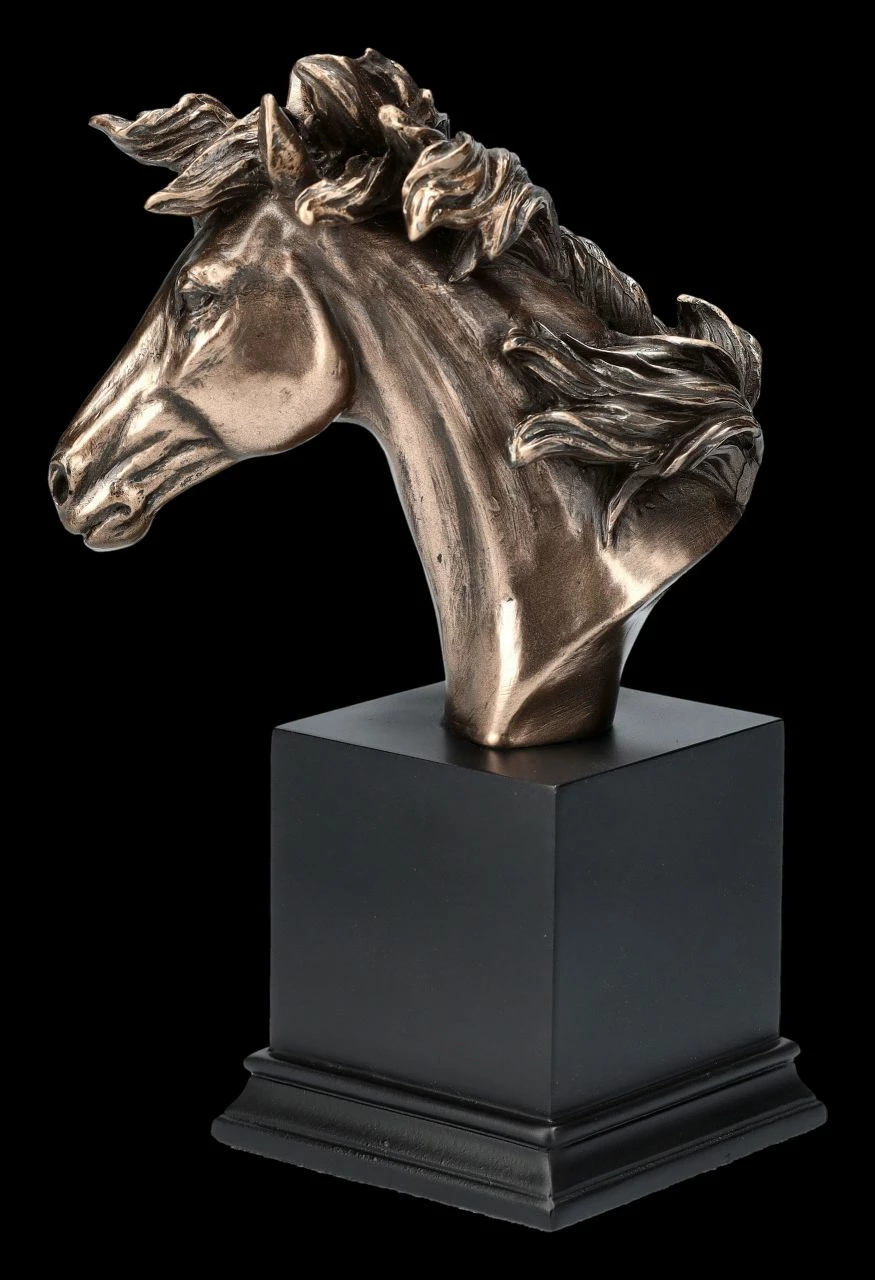 Pferdekopf Büste Auf Monolith Klein 6 Pferdekopf Büste Auf Monolith Klein – Bild 4