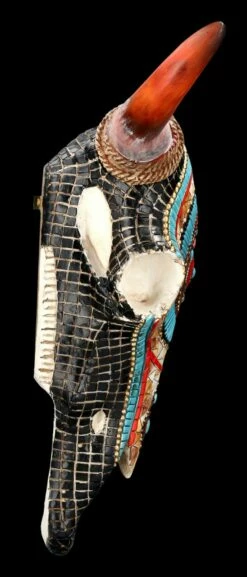 Wanddeko - Totenkopf Bison Mit Western Mosaik -FIGUREN Verkäufe 2D FS24432 Wanddeko Totenkopf Bison mit Western Mosaik 11 1280x1280