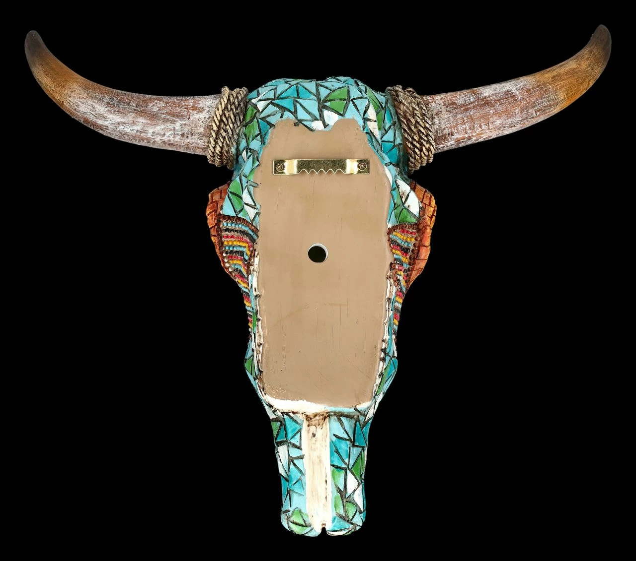 Wanddeko - Totenkopf Kuh Mit Western Mosaik 7 Wanddeko - Totenkopf Kuh Mit Western Mosaik – Bild 5