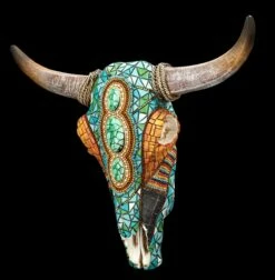 Wanddeko - Totenkopf Kuh Mit Western Mosaik 10 Wanddeko - Totenkopf Kuh Mit Western Mosaik -FIGUREN Verkäufe 2D FS24433 Wanddeko Totenkopf Kuh mit Wetern Mosaik 5 1280x1280