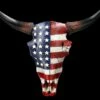 Wanddeko - Totenkopf Rind US Flagge -FIGUREN Verkäufe 2D FS24440 Wanddeko Totenkopf Rind US Flagge 2 1280x1280