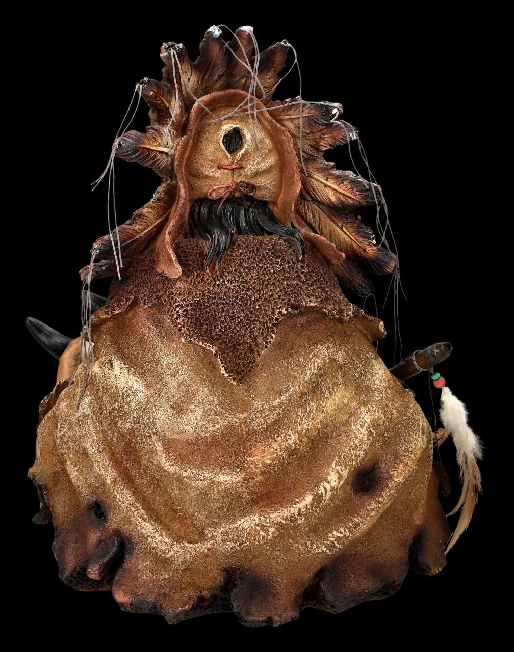 Indianer Figur - Häuptling Mit Friedenspfeife Groß 7 Indianer Figur - Häuptling Mit Friedenspfeife Groß – Bild 5