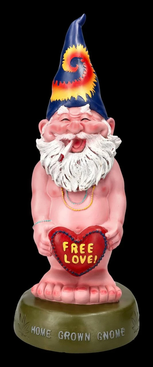 Gartenzwerg Figur - Hippie Gnom Free Love 3 Gartenzwerg Figur - Hippie Gnom Free Love