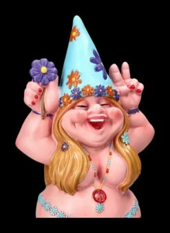 Gartenzwerg Figur - Hippie Lady Flower Power -FIGUREN Verkäufe 2D FS24479 Gartenzwerg Figur Hippie Lady Flower Power 7 1280x1280