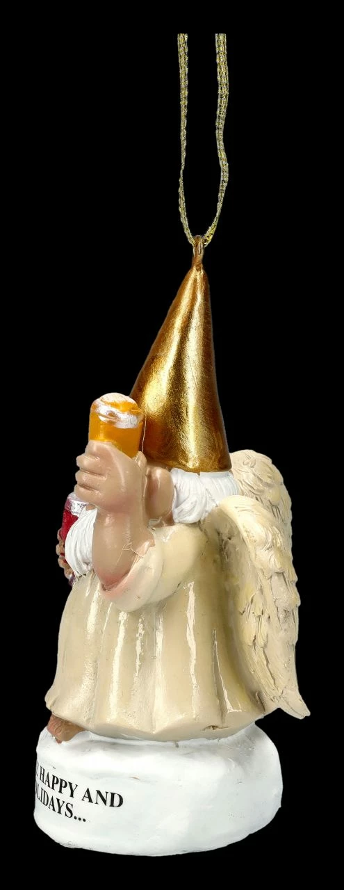Christbaumschmuck - Gartenzwerg Engel Mit Bier 7 Christbaumschmuck - Gartenzwerg Engel Mit Bier – Bild 5