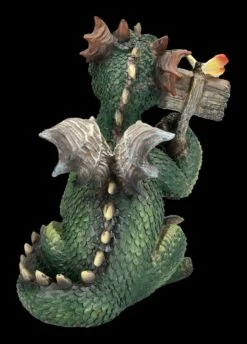 Drachen Figur Grün Mit Welcome Schild 13 Drachen Figur Grün Mit Welcome Schild -FIGUREN Verkäufe 2D FS24511 Drachenfigur grun mit Welcome Schild 3 1280x1280