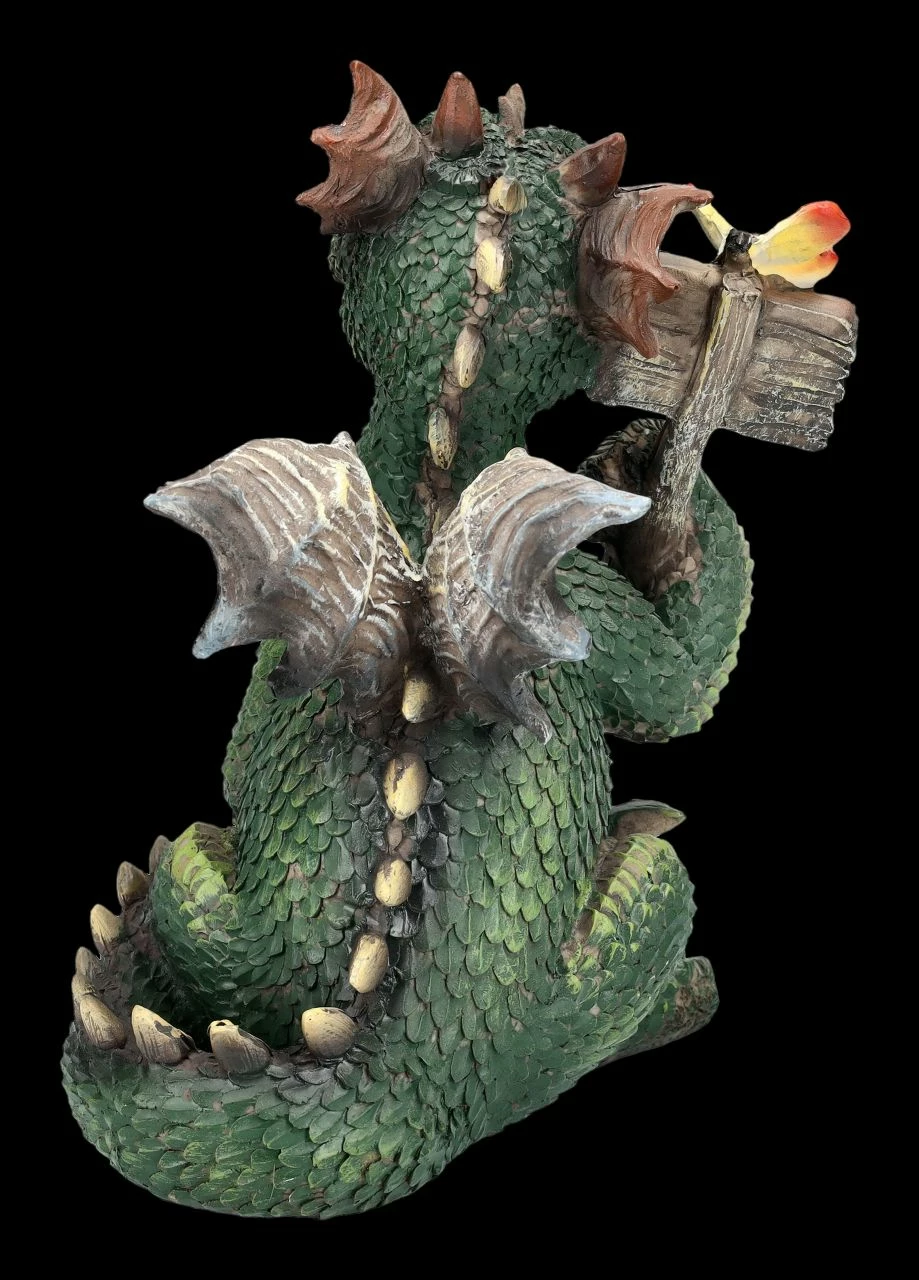 Drachen Figur Grün Mit Welcome Schild 7 Drachen Figur Grün Mit Welcome Schild – Bild 5
