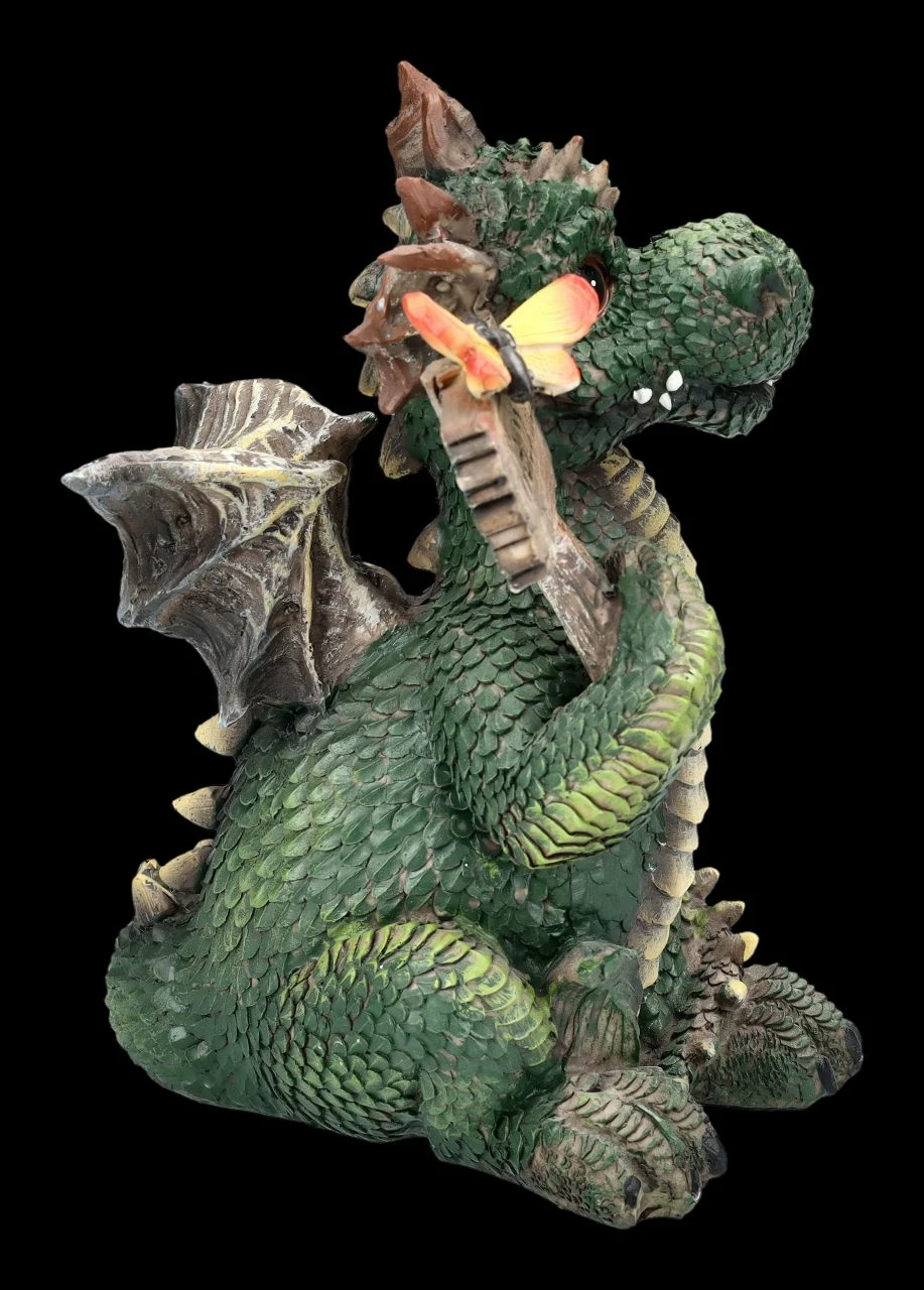 Drachen Figur Grün Mit Welcome Schild 8 Drachen Figur Grün Mit Welcome Schild – Bild 6