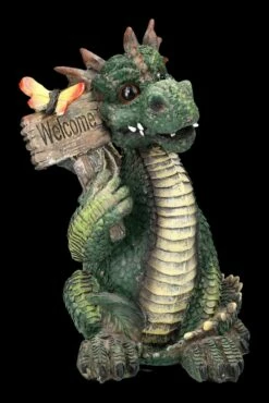 Drachen Figur Grün Mit Welcome Schild 10 Drachen Figur Grün Mit Welcome Schild -FIGUREN Verkäufe 2D FS24511 Drachenfigur grun mit Welcome Schild 5 1280x1280