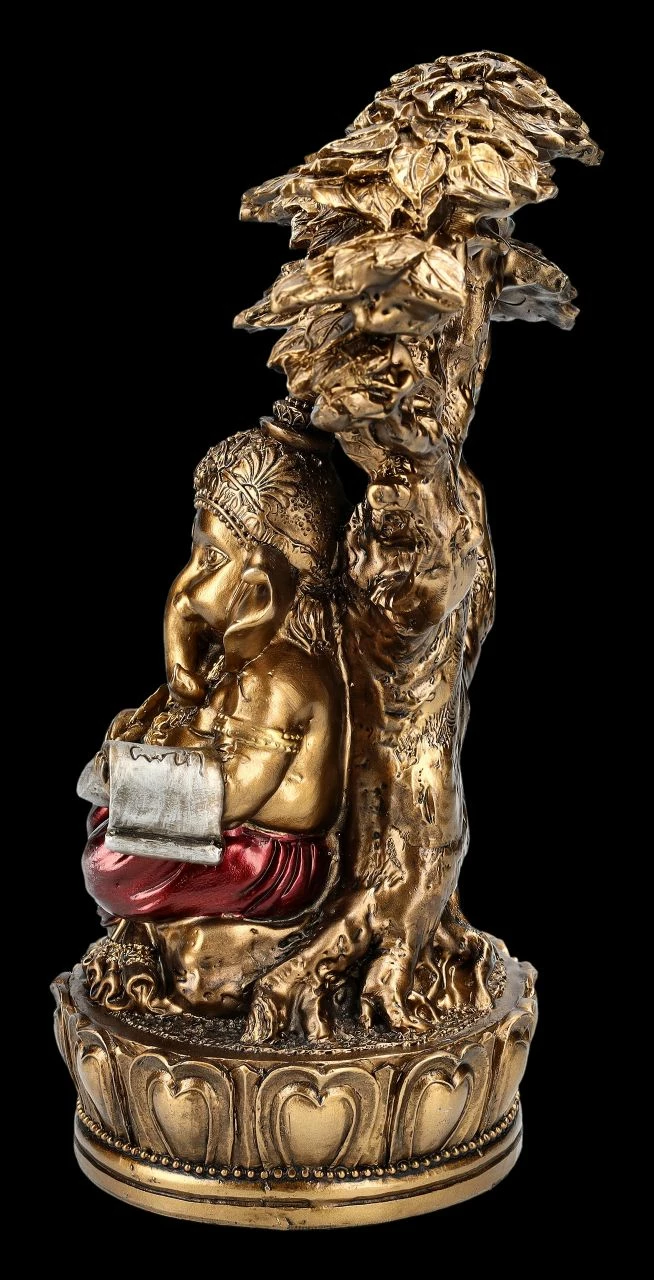 Ganesha Figur Mit Schriftrolle Unterm Baum 6 Ganesha Figur Mit Schriftrolle Unterm Baum – Bild 4