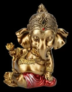 Ganesha Figur Klein Mit Blume