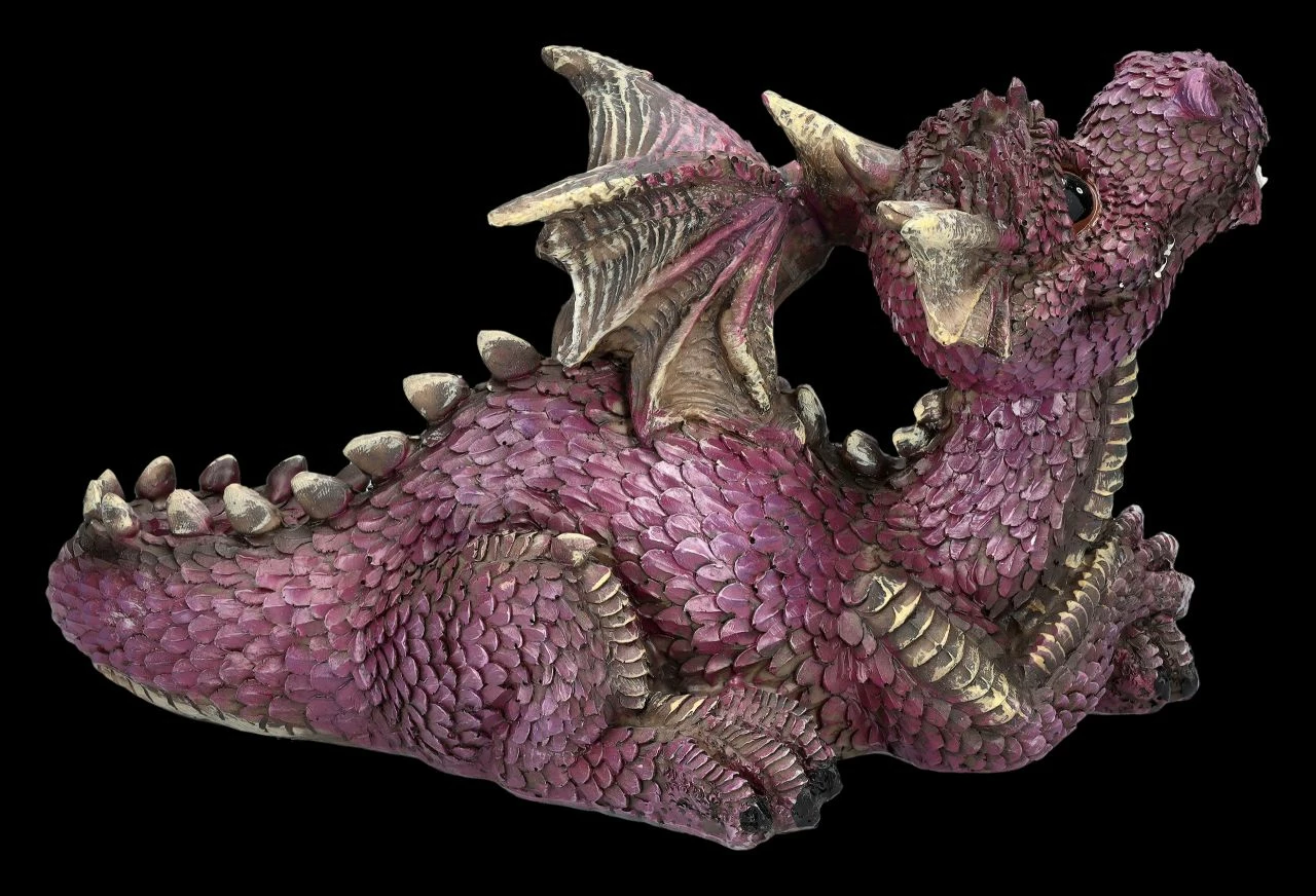 Drachen Figur Liegend Lila 7 Drachen Figur Liegend Lila – Bild 5