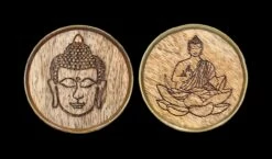 Möbelknöpfe Aus Holz - Buddha 2er Set
