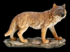 Wolfsfigur Grau Stehend