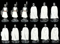 Ritterfiguren - Kreuzritter 12er Set Weiß 8 Cm -FIGUREN Verkäufe 2D FS24572 Ritterfiguren 12er Set silber 8 cm hinten 1280x1280