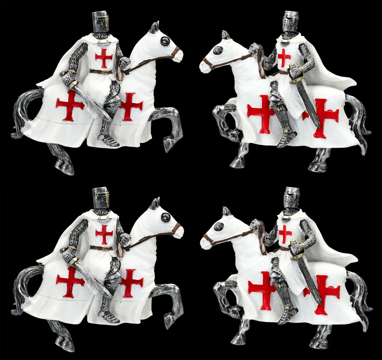 Magnete - Reitende Kreuzritter 12er Set 4 Magnete - Reitende Kreuzritter 12er Set – Bild 2
