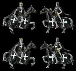 Magnete - Reitende Kreuzritter 12er Set 12 Magnete - Reitende Kreuzritter 12er Set -FIGUREN Verkäufe 2D FS24573 Magnete Reitende Kreuzritter 12 Set schwarz frontal 1280x1280