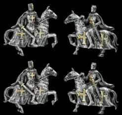 Magnete - Reitende Kreuzritter 12er Set 11 Magnete - Reitende Kreuzritter 12er Set -FIGUREN Verkäufe 2D FS24573 Magnete Reitende Kreuzritter 12 Set silber frontal 1280x1280