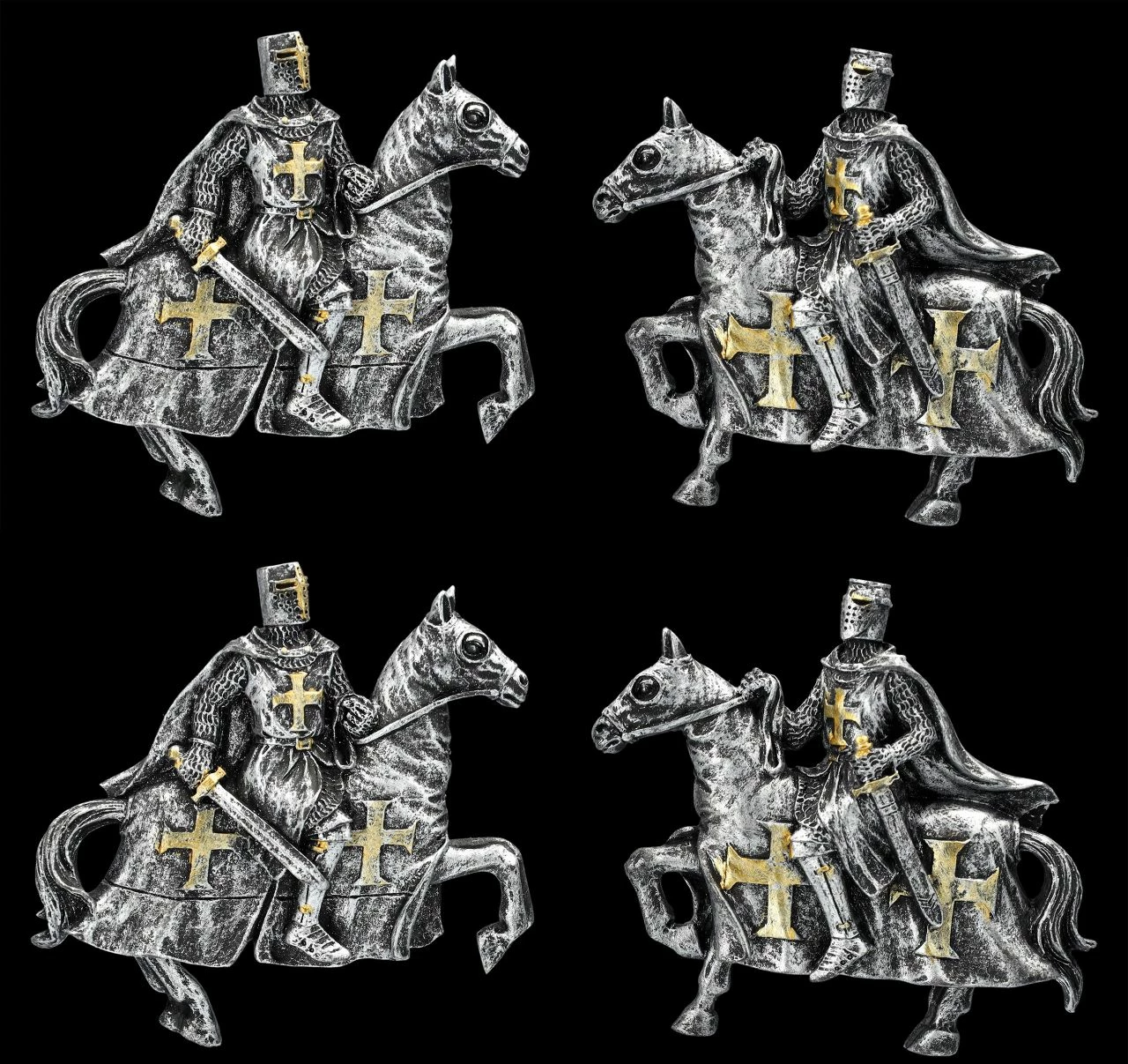 Magnete - Reitende Kreuzritter 12er Set 5 Magnete - Reitende Kreuzritter 12er Set – Bild 3