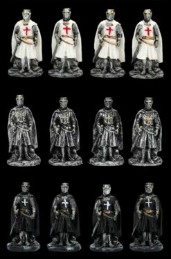 Ritterfiguren - Kreuzritter 12er Set Bunt 4,5 Cm