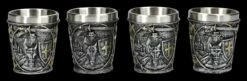 Schnapsbecher - Kreuzritter Reitend 4er Set