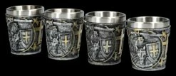 Schnapsbecher - Kreuzritter Reitend 4er Set 10 Schnapsbecher - Kreuzritter Reitend 4er Set -FIGUREN Verkäufe 2D FS24580 Schnapsbecher Kreuzritter reitend 2er Set 4 1280x1280