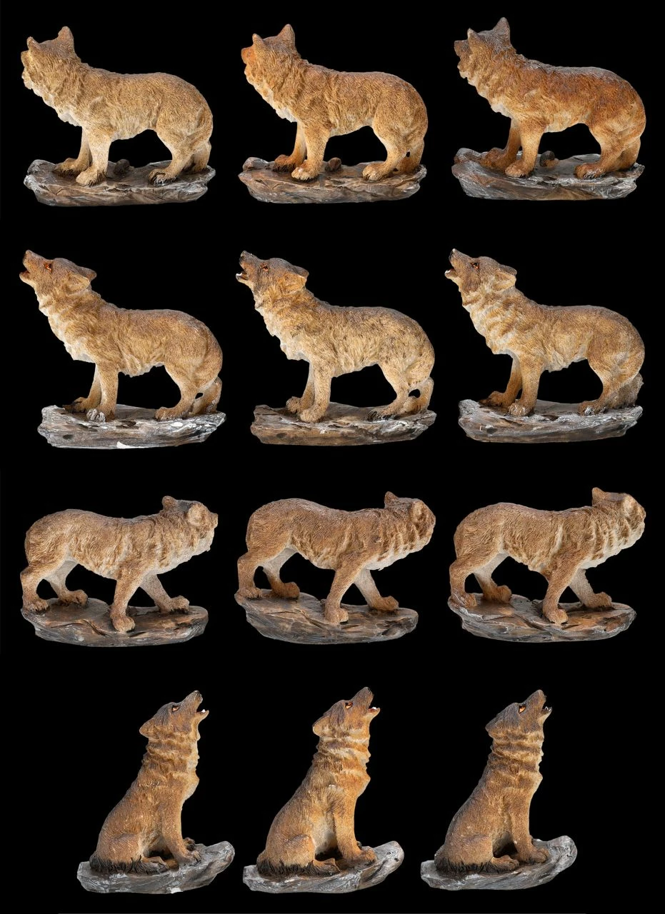 Wolf Figuren - Wölfe 12er Set 5 Wolf Figuren - Wölfe 12er Set – Bild 3