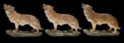 Wolf Figuren - Stehend Heulend 3er Set