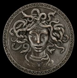 Wandrelief - Medusa Schild Mit Schlangen