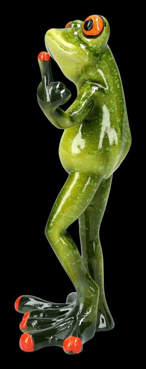 Lustige Frosch Figur - Mittelfinger 6 Lustige Frosch Figur - Mittelfinger – Bild 4