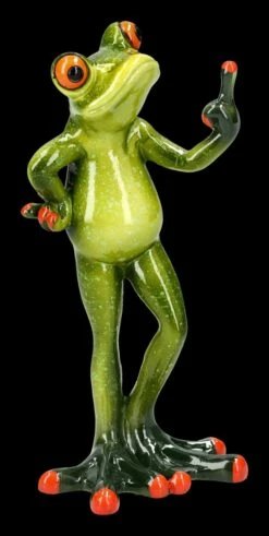 Lustige Frosch Figur - Mittelfinger