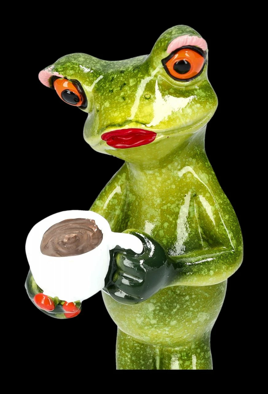 Lustige Frosch Figur - Kaffeepause 9 Lustige Frosch Figur - Kaffeepause – Bild 7