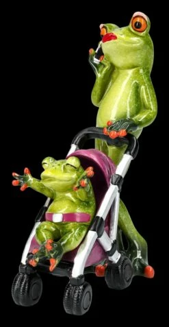 Lustige Frosch Figur - Mama Und Kind Spazieren -FIGUREN Verkäufe 2D FS24629 Lustige Frosch Figur Mama und Kind spazieren 6 1280x1280