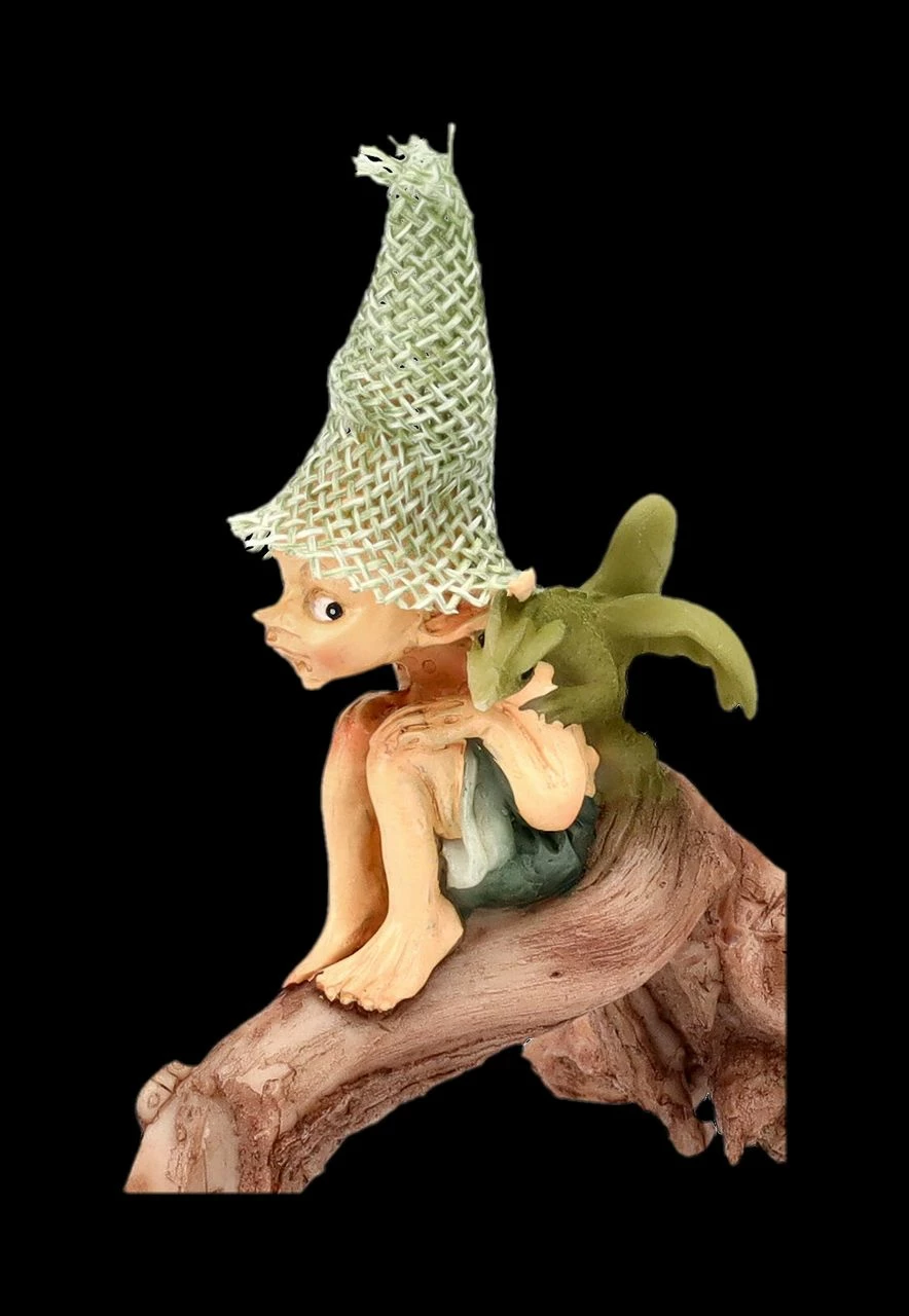 Pixie Kobold Figur Mit Drache Auf Baum - 2er Set 9 Pixie Kobold Figur Mit Drache Auf Baum - 2er Set – Bild 7