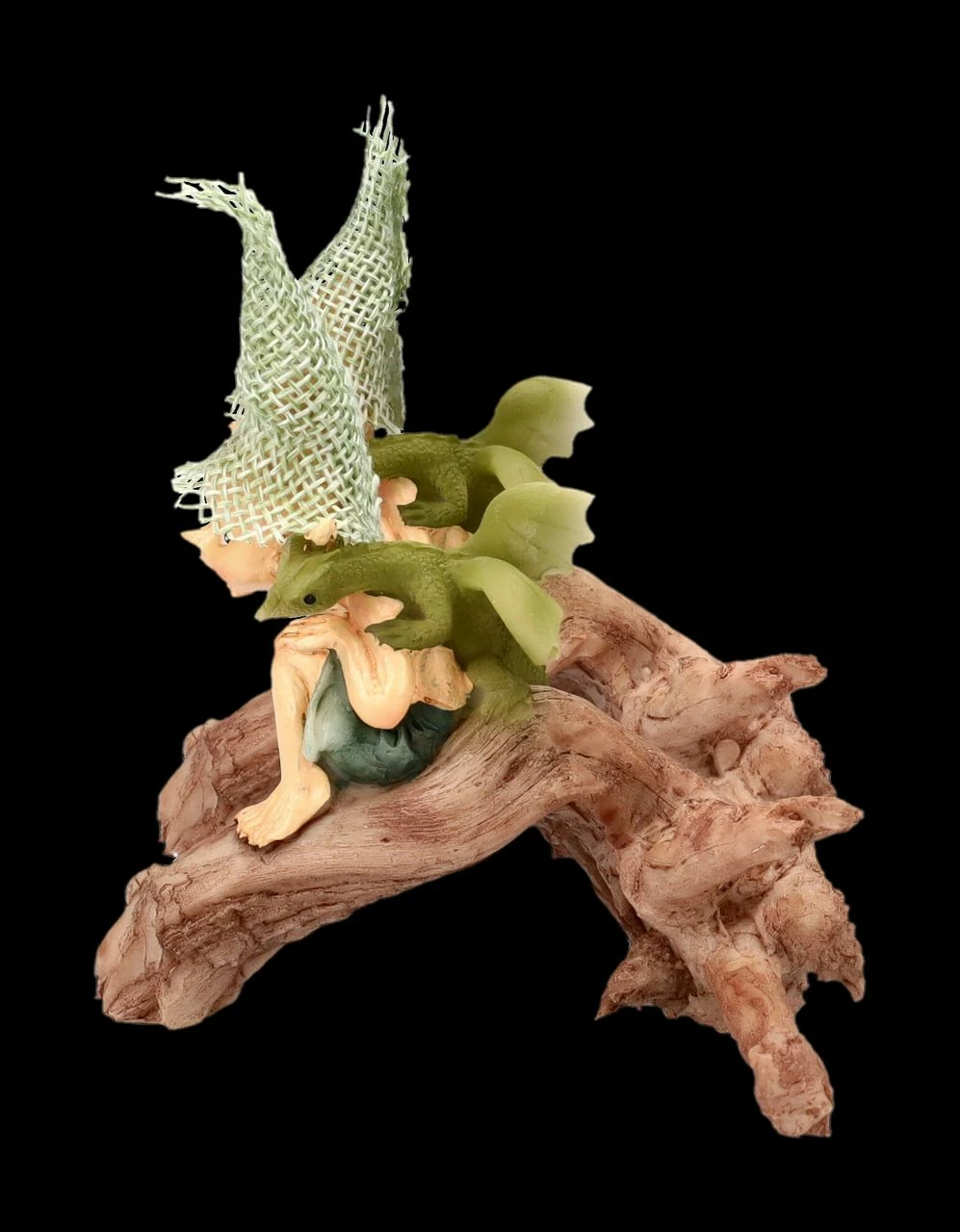 Pixie Kobold Figur Mit Drache Auf Baum - 2er Set 6 Pixie Kobold Figur Mit Drache Auf Baum - 2er Set – Bild 4
