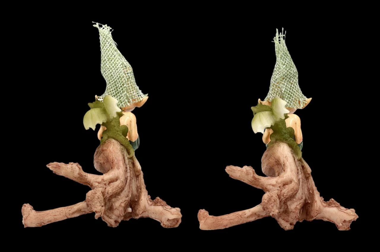 Pixie Kobold Figur Mit Drache Auf Baum - 2er Set 7 Pixie Kobold Figur Mit Drache Auf Baum - 2er Set – Bild 5