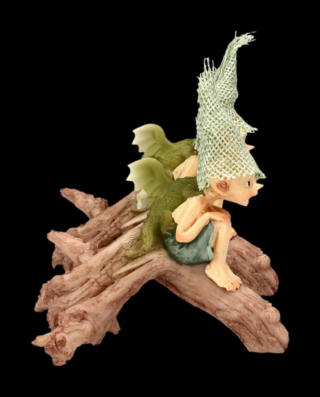 Pixie Kobold Figur Mit Drache Auf Baum - 2er Set 8 Pixie Kobold Figur Mit Drache Auf Baum - 2er Set – Bild 6