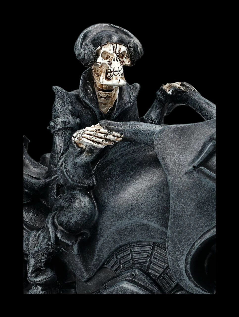 Skelett Figur Motorrad - Rebel Rider Schwarz 9 Skelett Figur Motorrad - Rebel Rider Schwarz – Bild 7