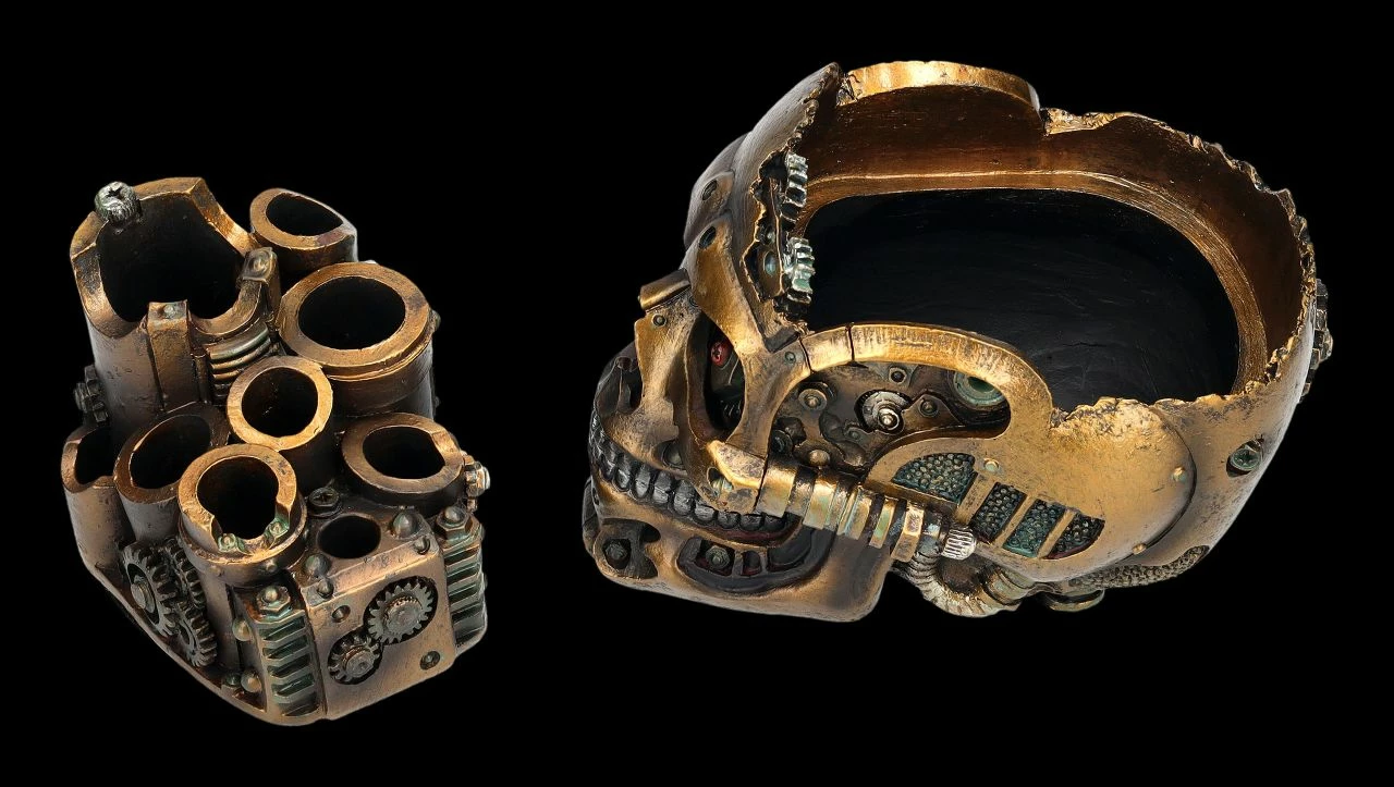 Steampunk Totenkopf Schatulle - Gear Skull 5 Steampunk Totenkopf Schatulle - Gear Skull – Bild 3