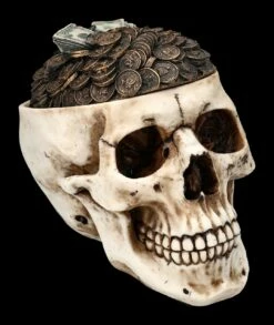 Totenkopf Schatulle - Geld Deckel