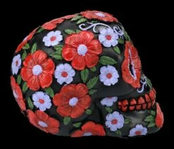 Totenkopf - Schwarz Mit Roten Blumen DOD -FIGUREN Verkäufe 2D FS24744 Totenkopf SChwarz mit roten Blumen DOD 5 1280x1280