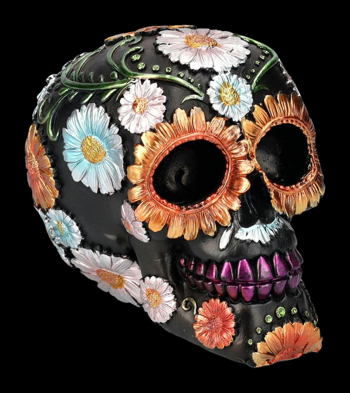 Totenkopf - Schwarz Mit Metallic Farben DOD 3 Totenkopf - Schwarz Mit Metallic Farben DOD